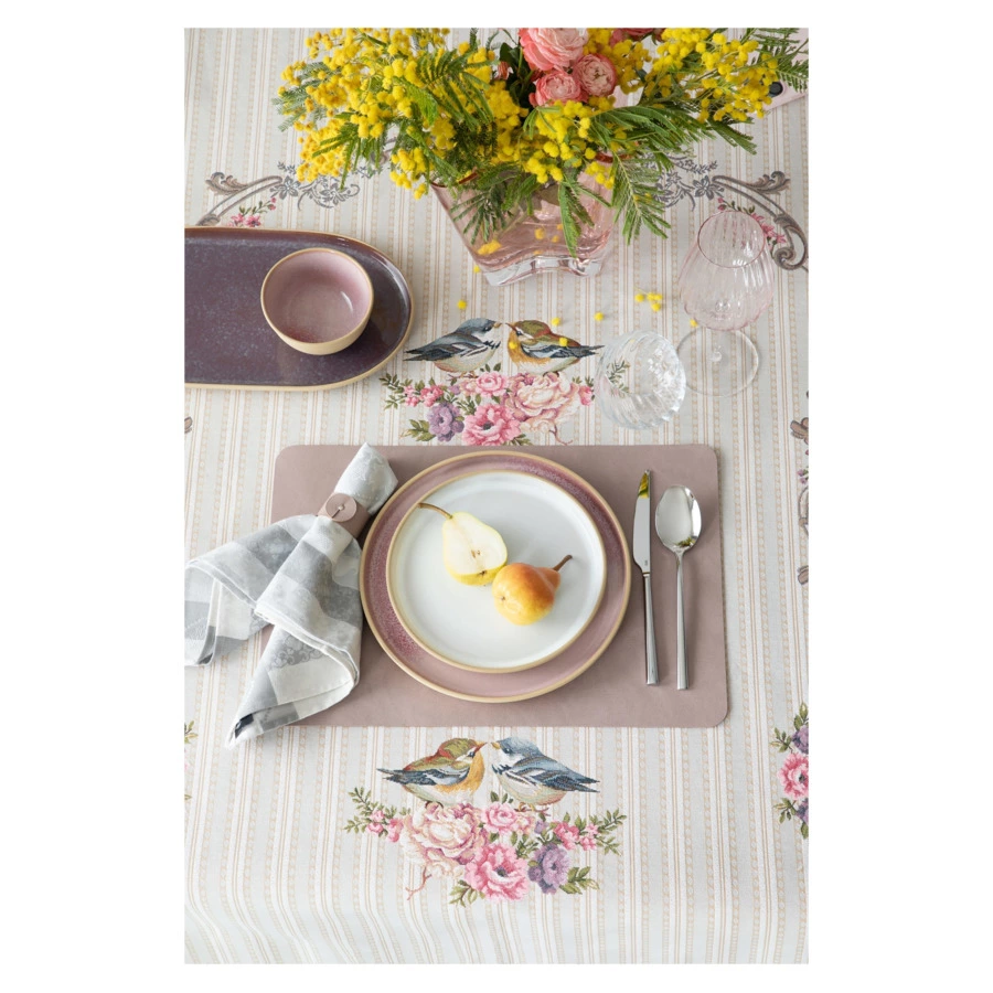 Скатерть прямоугольная Mix&Match Home Лето в разгаре 155х320 см, гобелен, бежевая