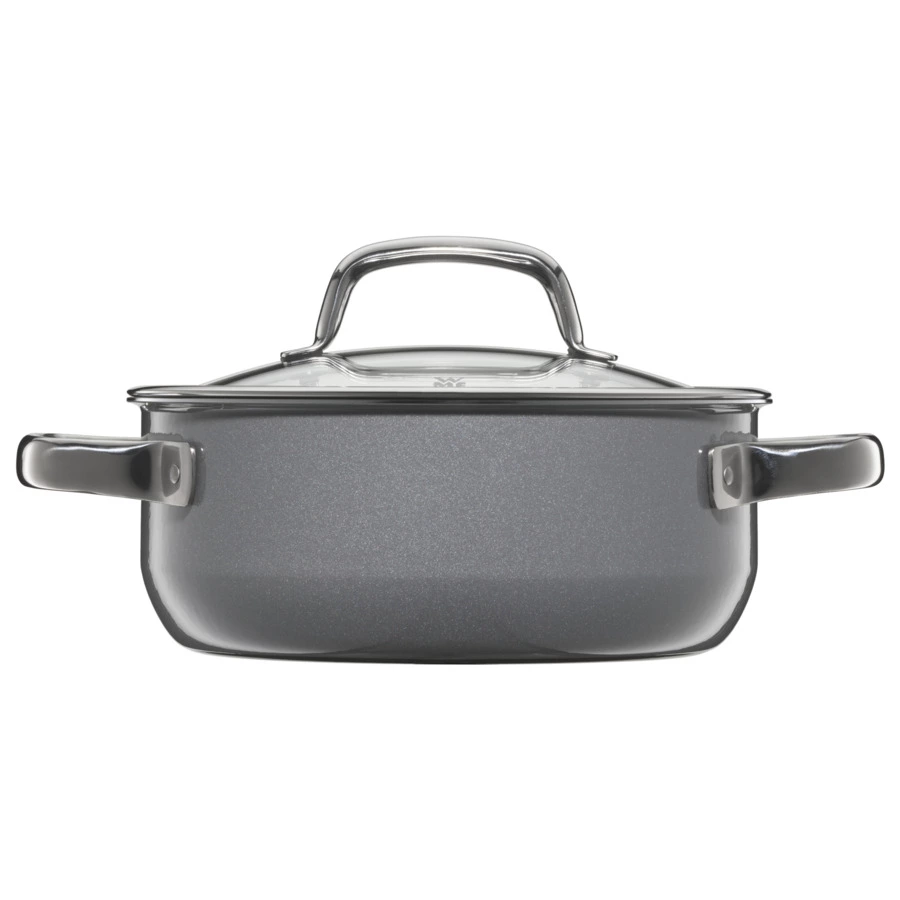 Кастрюля низкая WMF Fusiontec Mineral Platinum 2,4 л 20 см, сталь нержавеющая, серая