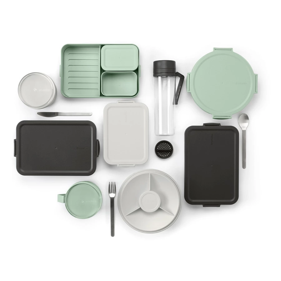 Набор столовых приборов в футляре Brabantia на 1 персону, сталь нержавеющая, пластик, темно-серый