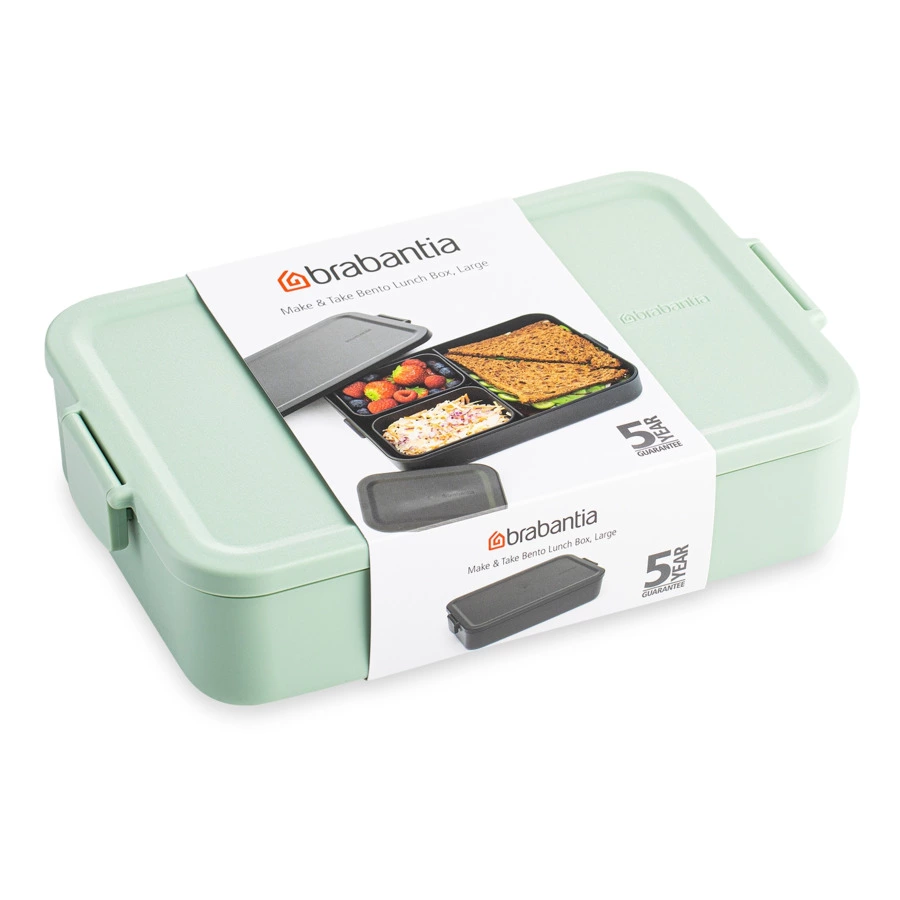 Ланч-бокс Brabantia Make&Take 2 л, 16,7х25,5 см, пластик, мятно-зеленый