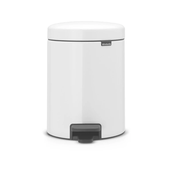 Ведро для мусора с педалью Brabantia NewIcon 5 л, белое