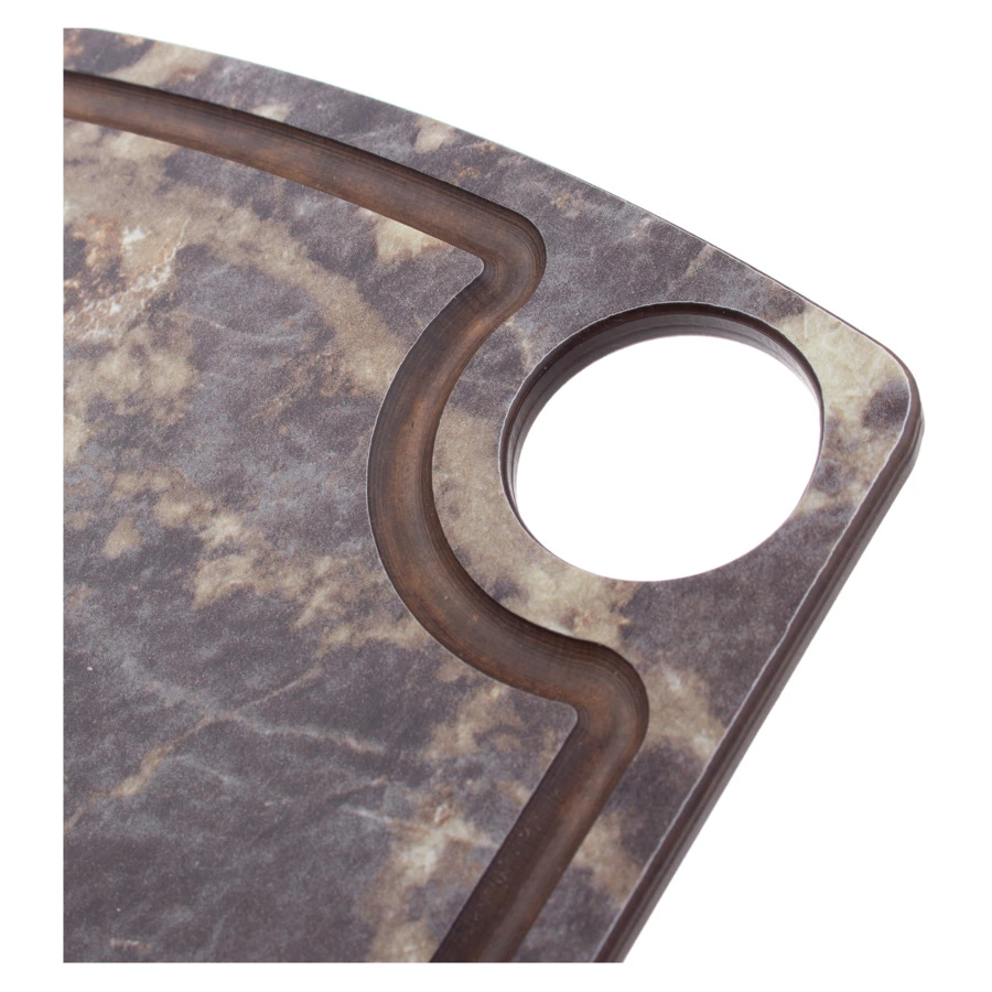 Доска разделочная с желобом ComposeEat Fashion 22х15 см, композит, мрамор имперадор