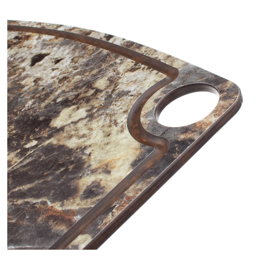 Доска разделочная с желобом ComposeEat Fashion 36х28 см, композит, мрамор имперадор