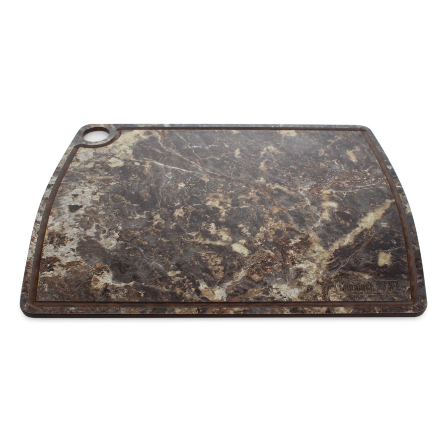 Доска разделочная с желобом ComposeEat Fashion 36х28 см, композит, мрамор имперадор