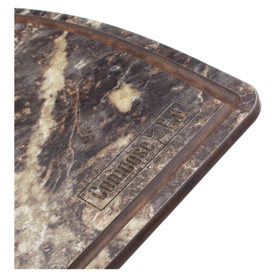 Доска разделочная с желобом ComposeEat Fashion 36х28 см, композит, мрамор имперадор