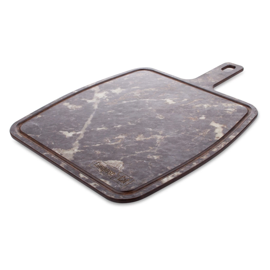 Доска разделочная с ручкой и желобом ComposeEat Fashion 36х25 см, композит, мрамор имперадор