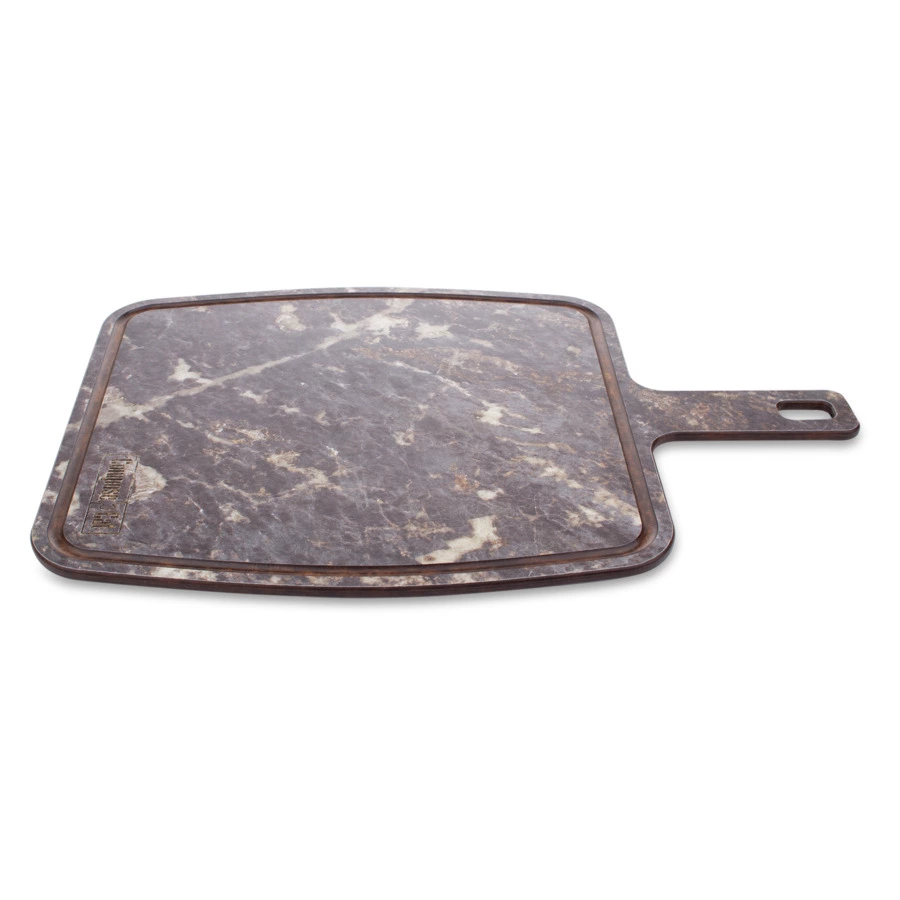 Доска разделочная с ручкой и желобом ComposeEat Fashion 36х25 см, композит, мрамор имперадор