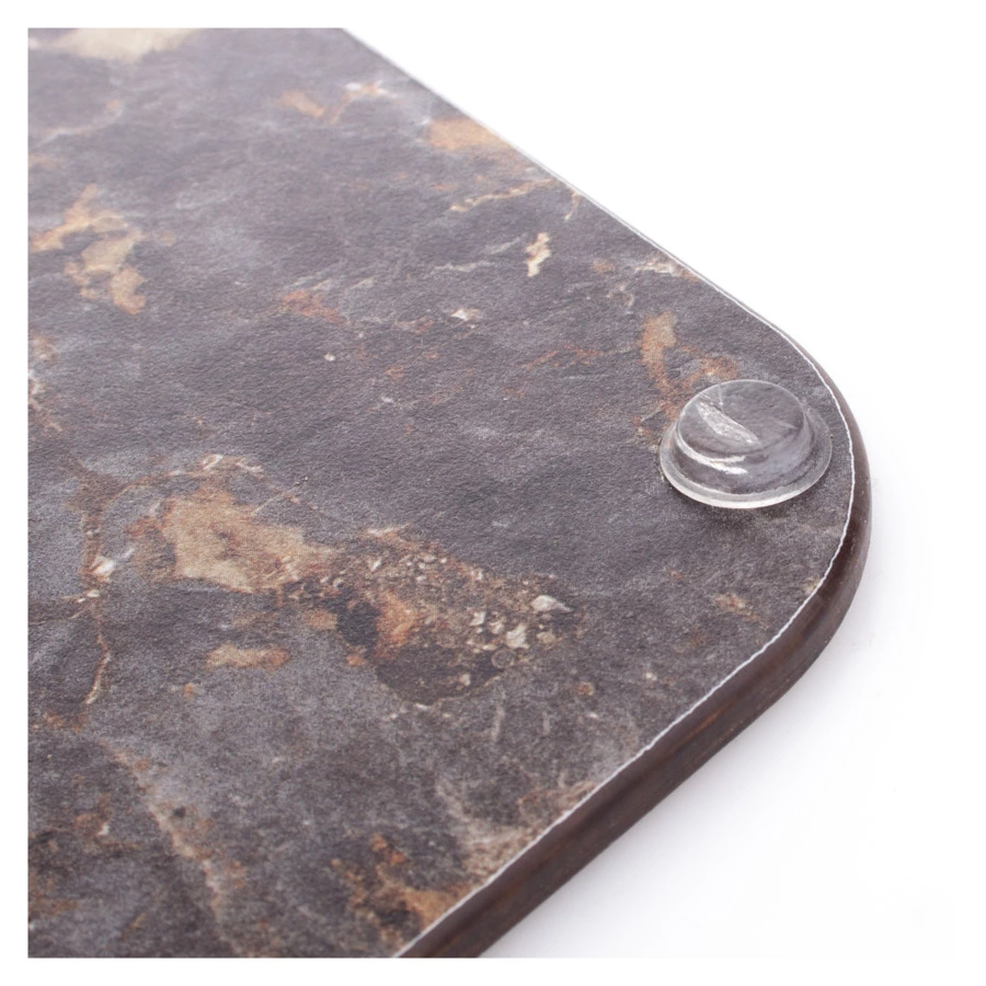 Доска разделочная с ручкой и желобом ComposeEat Fashion 36х25 см, композит, мрамор имперадор