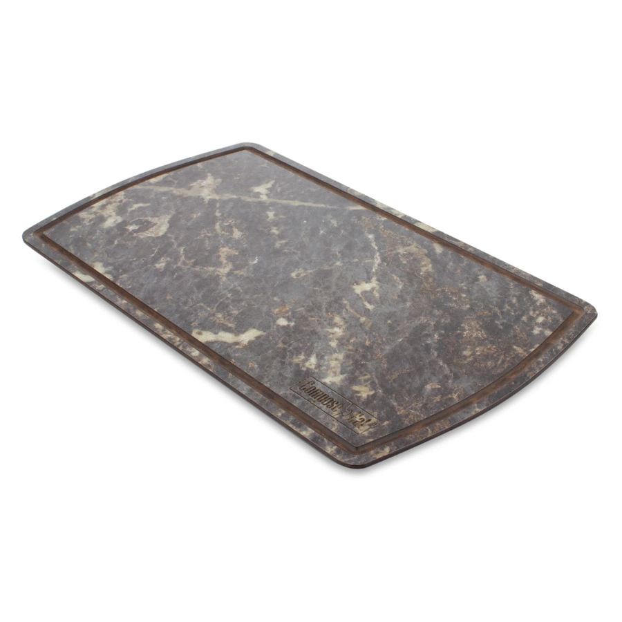 Доска для сервировки с желобом  ComposeEat Fashion 37х21 см, композит, мрамор имперадор