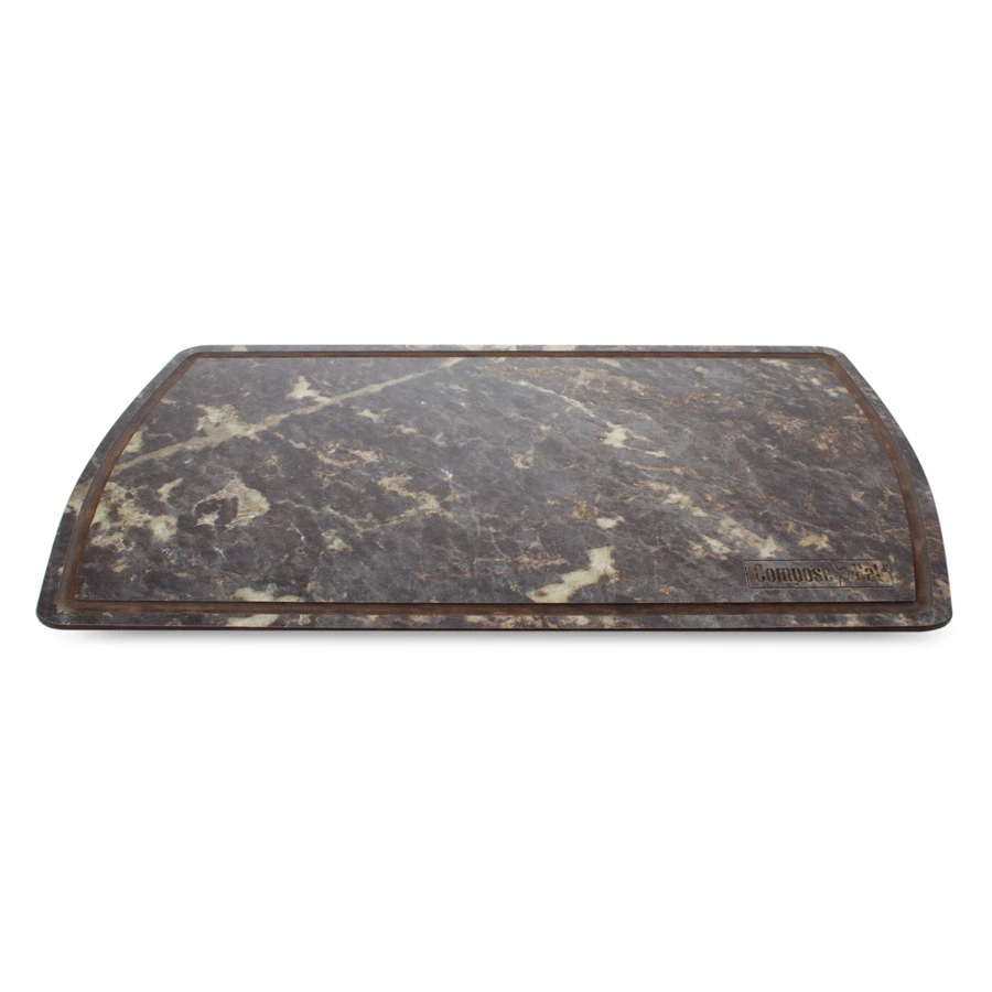 Доска для сервировки с желобом  ComposeEat Fashion 37х21 см, композит, мрамор имперадор