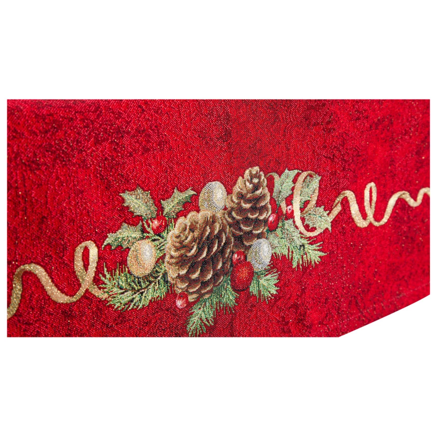 Скатерть прямоугольная Mix&Match Home Красный Бархат 160х250 см, гобелен, красная