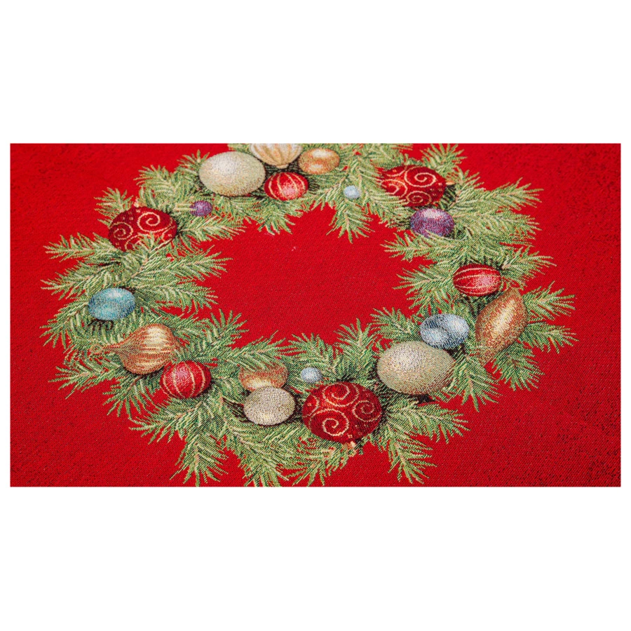 Скатерть прямоугольная Mix&Match Home Красный Бархат 160х300 см, гобелен, красная