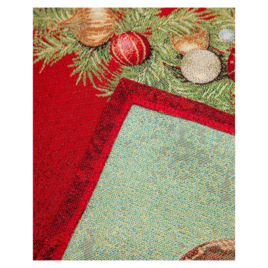 Скатерть прямоугольная Mix&Match Home Красный Бархат 160х300 см, гобелен, красная