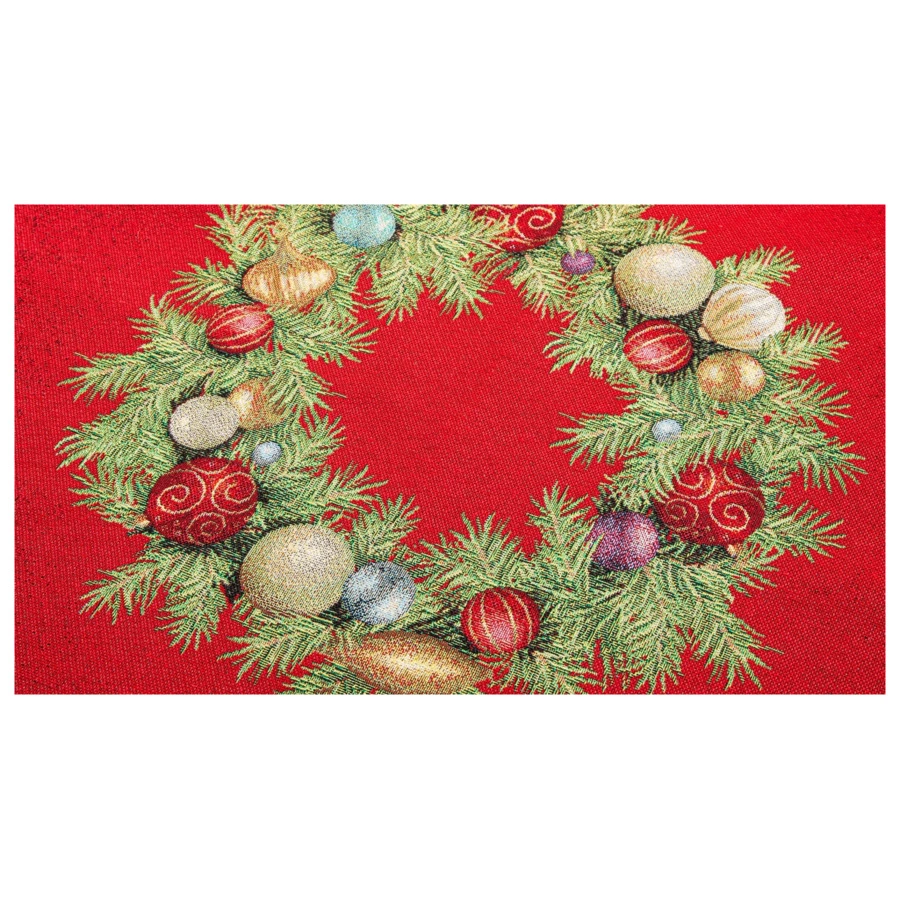 Скатерть круглая Mix&Match Home Красный Бархат 160 см, гобелен, красная