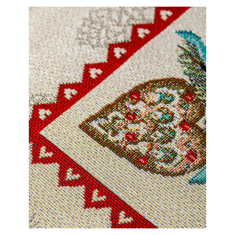 Набор салфеток подстановочных Mix&Match Home Рождественский Венок 35х45 см, 2 шт, гобелен, бежевый