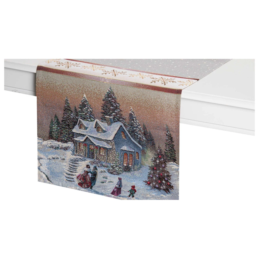 Дорожка для стола Mix&Match Home Перед Рождеством 44х140 см, гобелен, бежевая