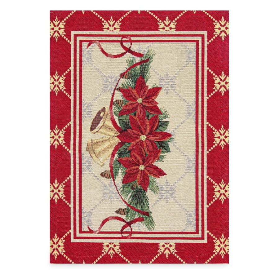 Набор салфеток подстановочных Mix&Match Home Пуансеттия 32х45 см, 2 шт, гобелен, бежевый