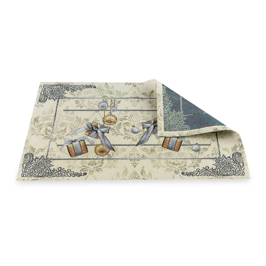 Набор салфеток подстановочных Mix&Match Home Серебряная зима 35х50 см, 2 шт, гобелен, серая