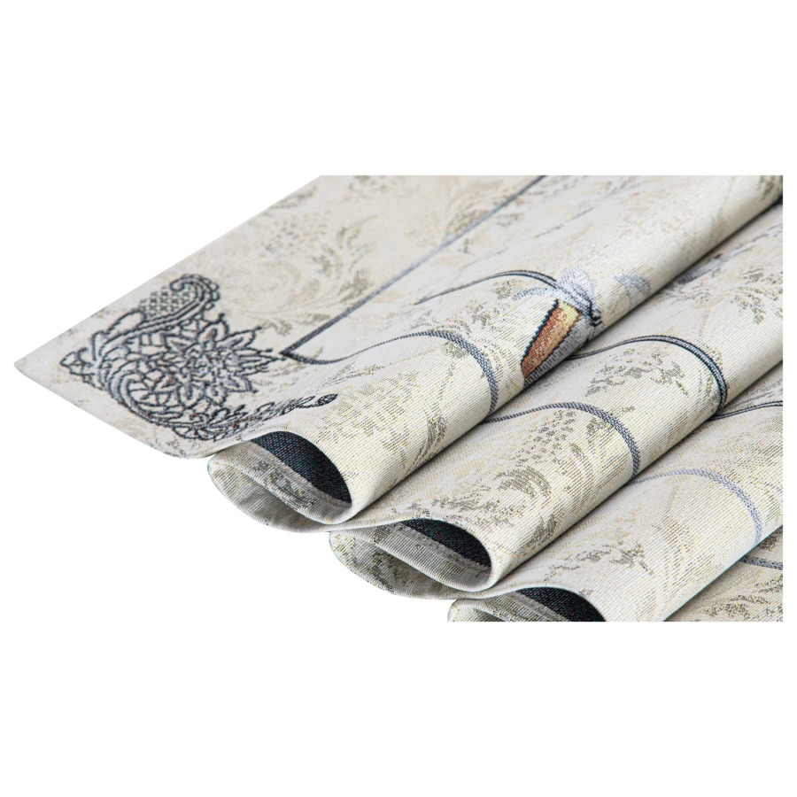 Дорожка для стола Mix&Match Home Серебряная зима 44х140 см, гобелен, серая