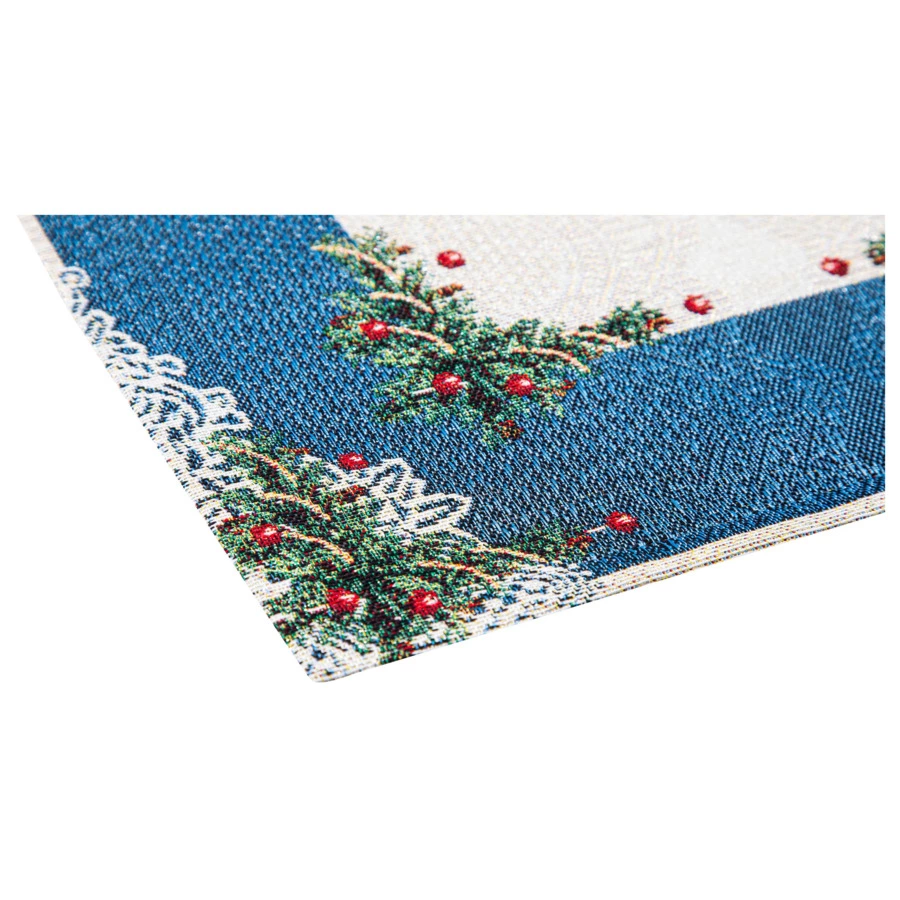 Набор салфеток подстановочных Mix&Match Home Снежинки 35х50 см, 2 шт, гобелен, синий