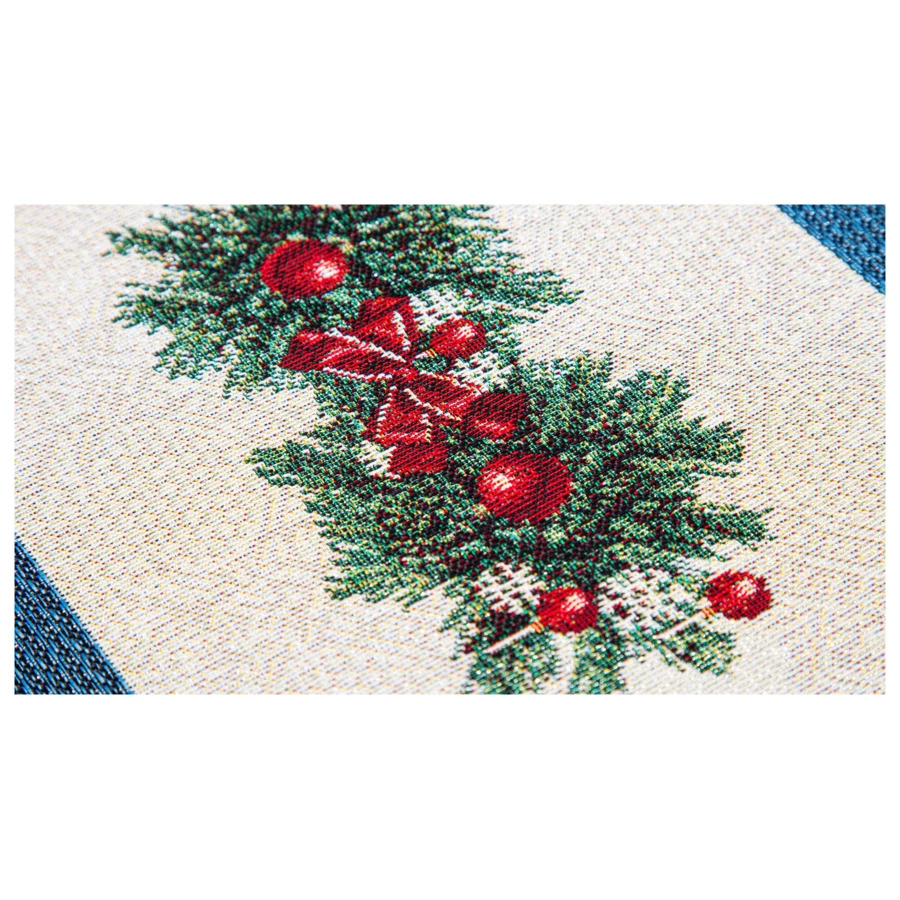 Набор салфеток подстановочных Mix&Match Home Снежинки 35х50 см, 2 шт, гобелен, синий