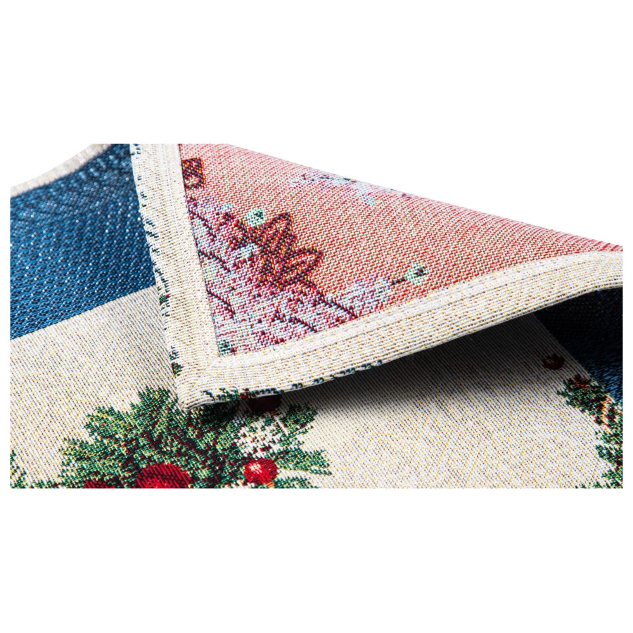 Набор салфеток подстановочных Mix&Match Home Снежинки 35х50 см, 2 шт, гобелен, синий