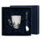 Чашка чайная с ложкой в футляре АргентА Тетерев 68,19 г, серебро 925