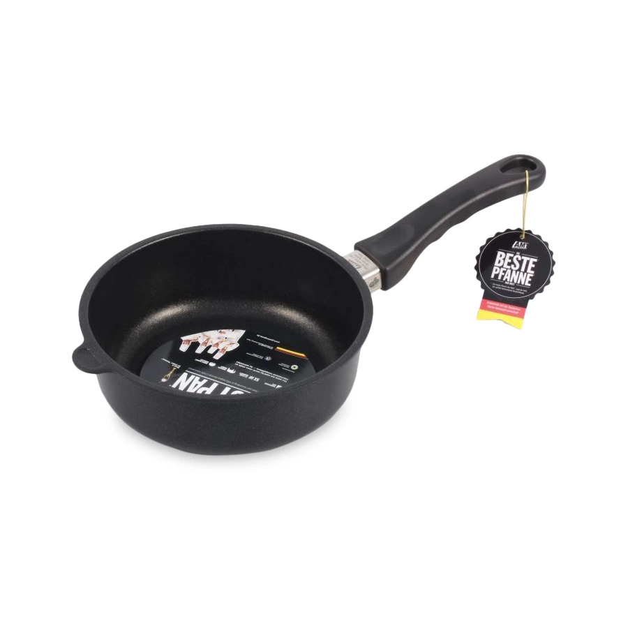 Сковорода антипригарная глубокая с фиксированной ручкой AMT 20х7 см, алюминий литой