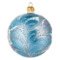 Игрушка елочная шар Bartosh Каменный узор 10 см, стекло, голубой, п/к