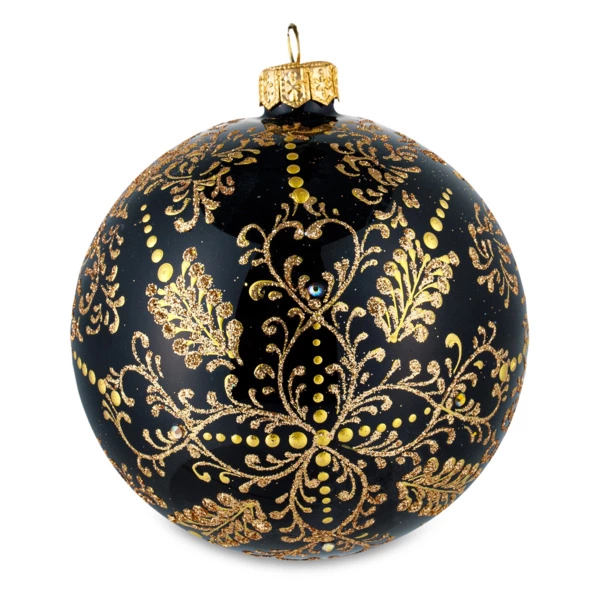 Игрушка елочная шар Bartosh Золотая коллекция №4 10 см, стекло, п/к