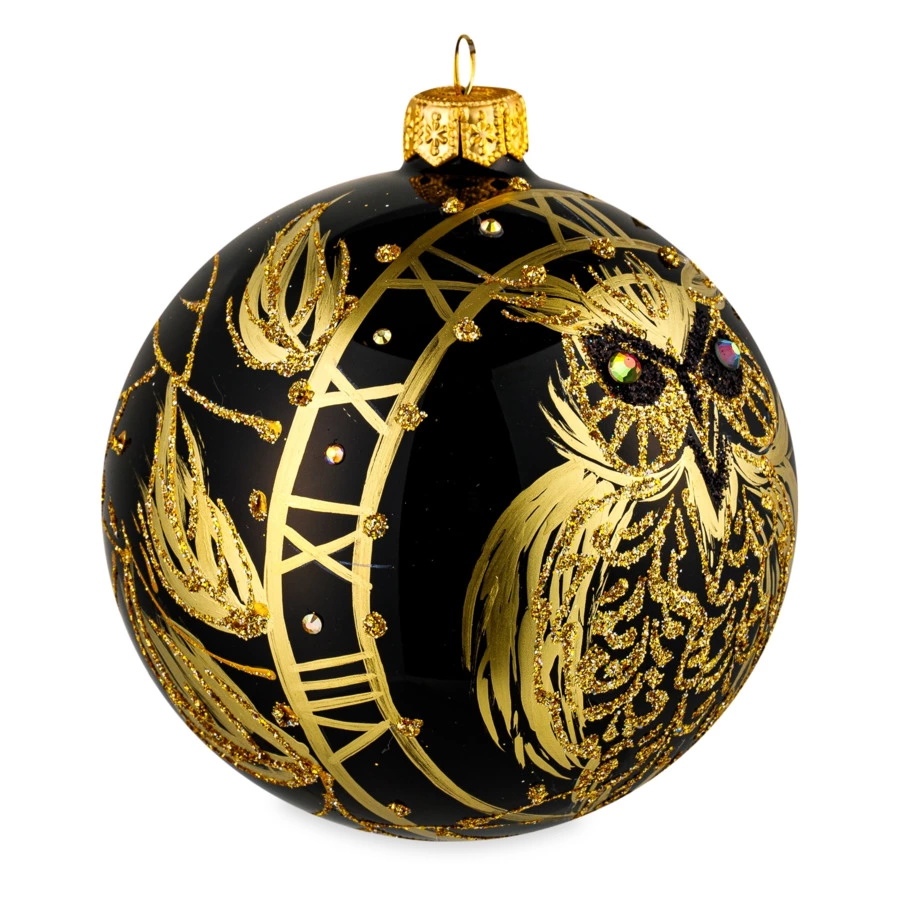 Игрушка елочная шар Bartosh Золотая коллекция №2 10 см, стекло, п/к