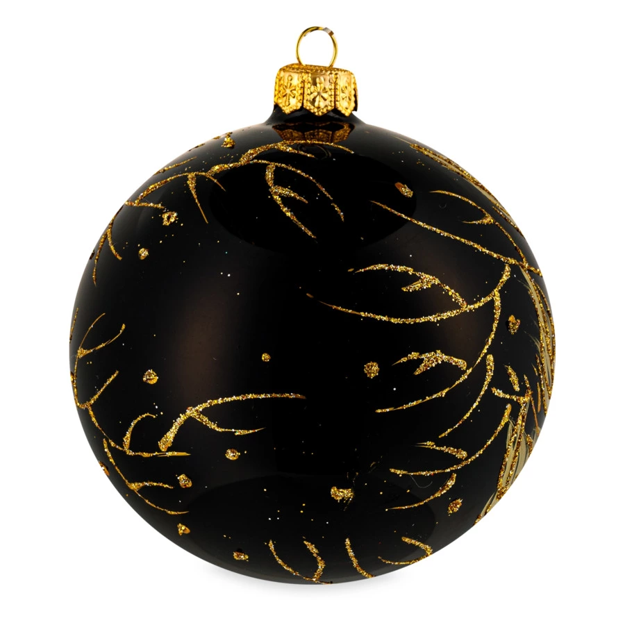 Игрушка елочная шар Bartosh Золотая коллекция №2 10 см, стекло, п/к