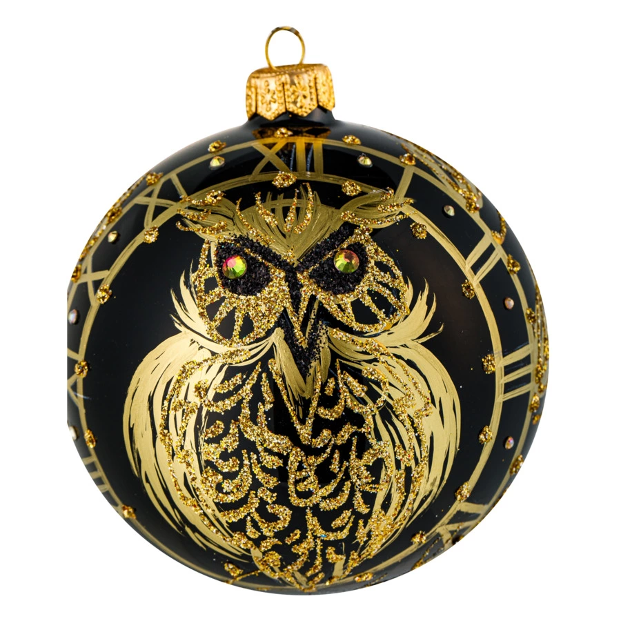 Игрушка елочная шар Bartosh Золотая коллекция №2 10 см, стекло, п/к