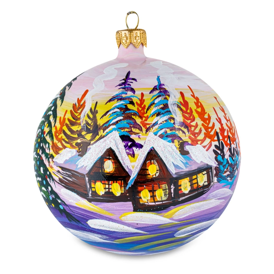 Игрушка елочная шар Bartosh Вечерний свет №2 10 см, стекло, п/к