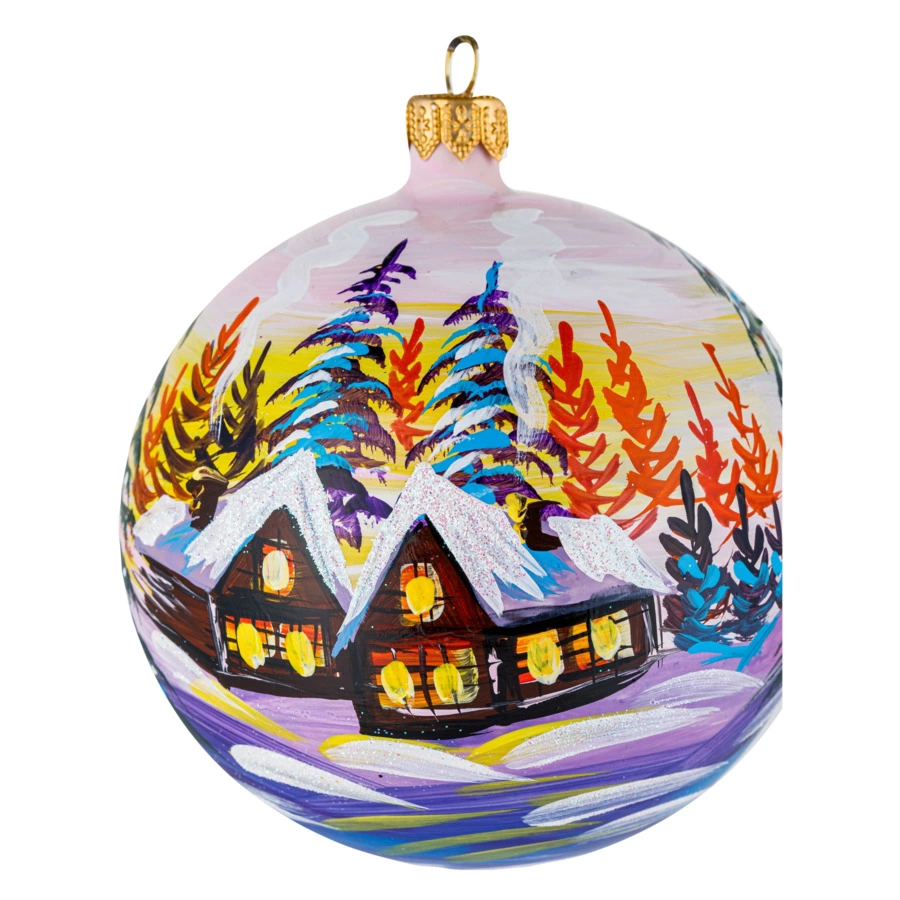 Игрушка елочная шар Bartosh Вечерний свет №2 10 см, стекло, п/к