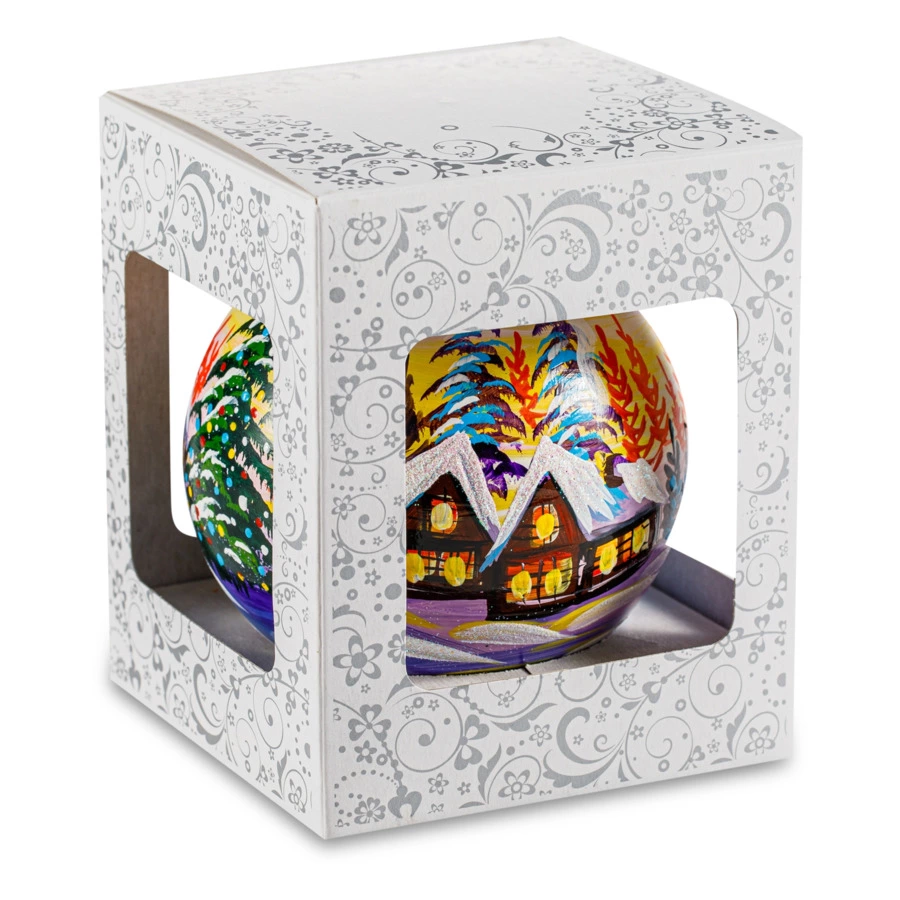 Игрушка елочная шар Bartosh Вечерний свет №2 10 см, стекло, п/к