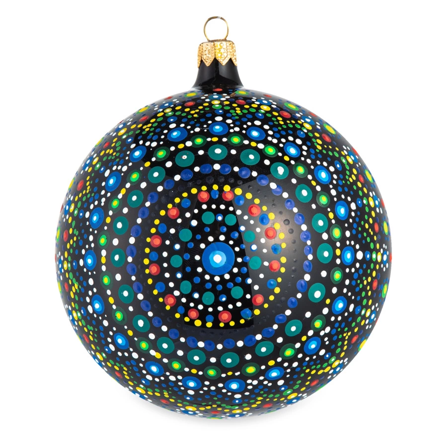 Набор елочных шаров Bartosh Точки №1 12 см, 4шт, стекло, п/к