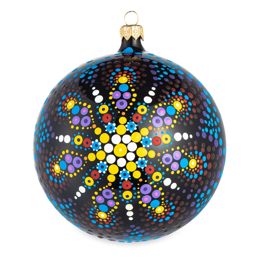 Набор елочных шаров Bartosh Точки №1 12 см, 4шт, стекло, п/к