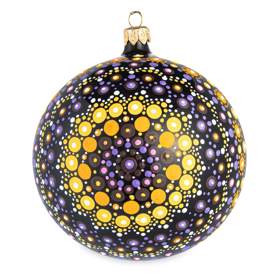 Набор елочных шаров Bartosh Точки №1 12 см, 4шт, стекло, п/к
