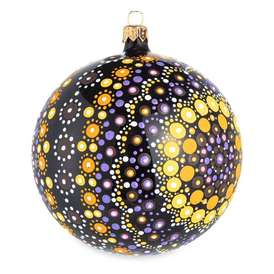 Набор елочных шаров Bartosh Точки №1 12 см, 4шт, стекло, п/к