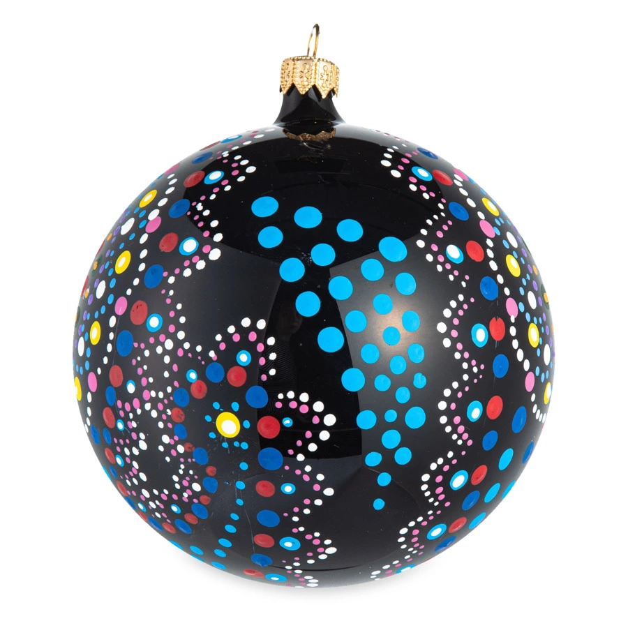 Набор елочных шаров Bartosh Точки №1 12 см, 4шт, стекло, п/к