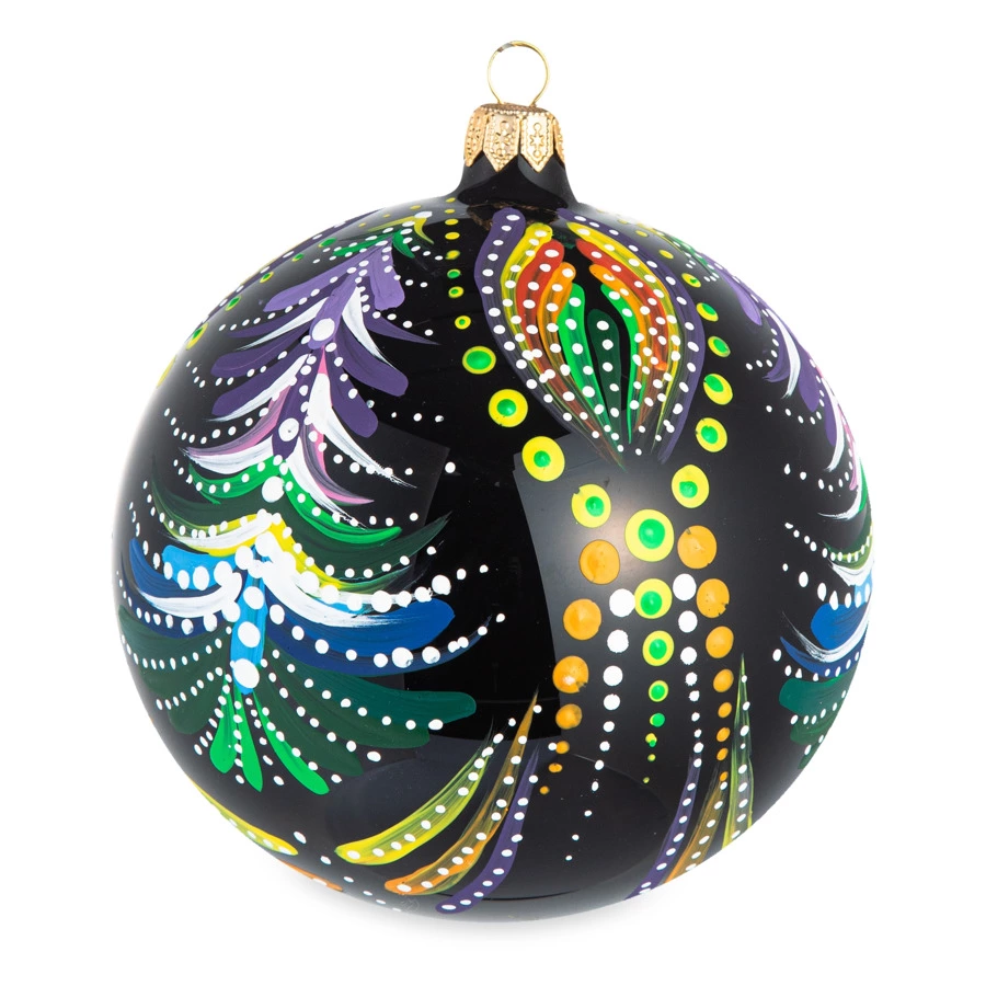 Набор елочных шаров Bartosh Точки №2 12 см, 4 шт, стекло, п/к