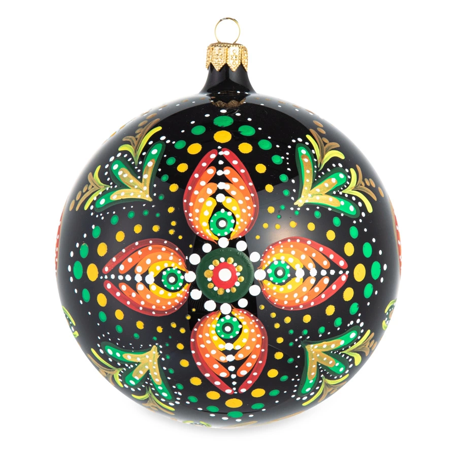 Набор елочных шаров Bartosh Точки №2 12 см, 4 шт, стекло, п/к