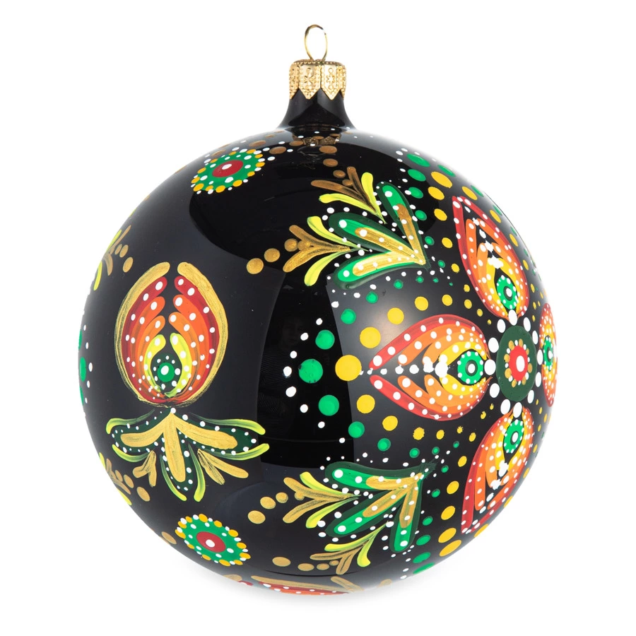 Набор елочных шаров Bartosh Точки №2 12 см, 4 шт, стекло, п/к