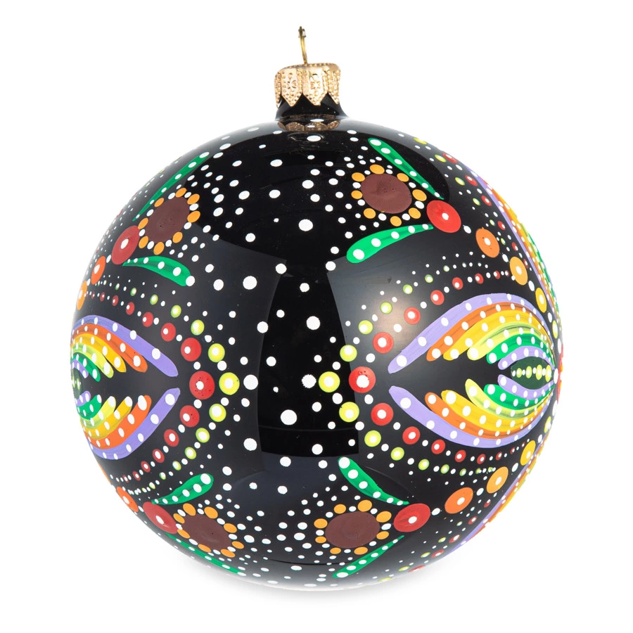 Набор елочных шаров Bartosh Точки №2 12 см, 4 шт, стекло, п/к