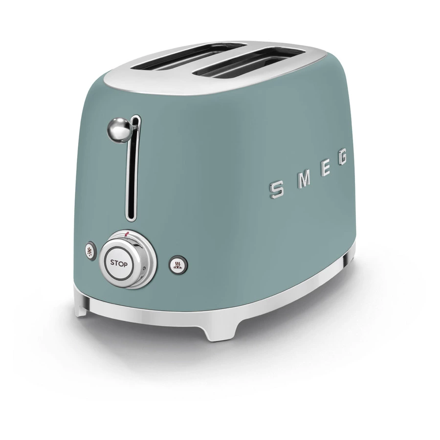 Тостер на 2 ломтика SMEG TSF01EGMEU, 950 Вт, изумрудно-зеленый