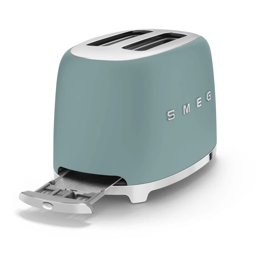 Тостер на 2 ломтика SMEG TSF01EGMEU, 950 Вт, изумрудно-зеленый