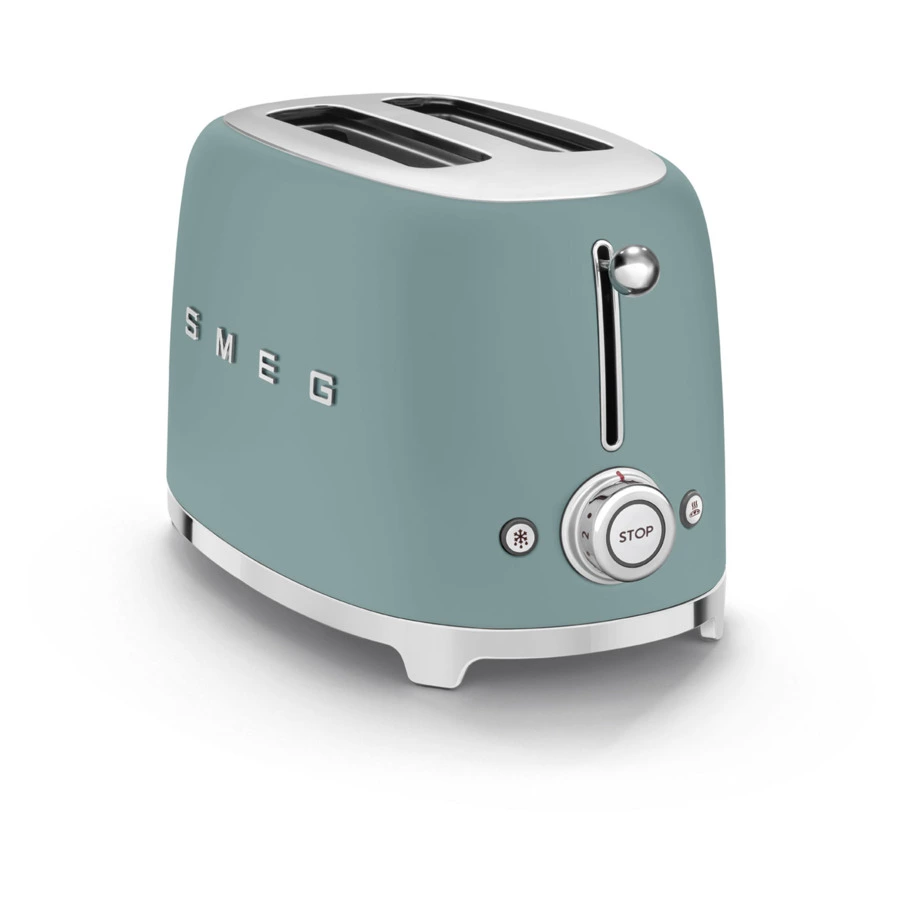 Тостер на 2 ломтика SMEG TSF01EGMEU, 950 Вт, изумрудно-зеленый