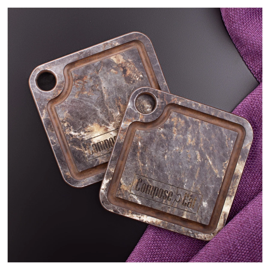 Подставка под чашку ComposeEat Fashion 10х10 см, композит, мрамор имперадор