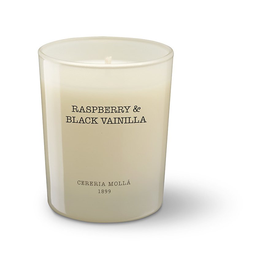 Свеча ароматическая Cereria Molla Малина и черная ваниль 230 г, 9х9х9 см
